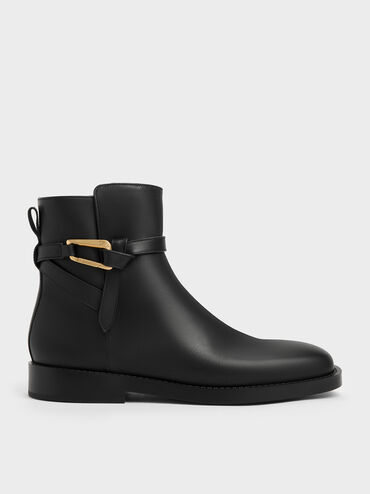 Gi&agrave;y boots cổ cao Daena, Đen, hi-res