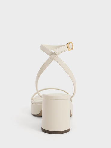 Gi&agrave;y sandals cao g&oacute;t Thin-Strap Block Heel, Phấn, hi-res