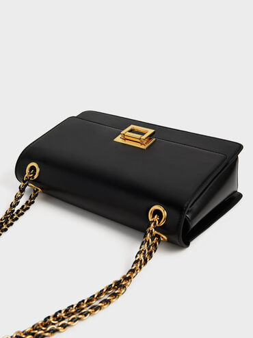 Everline Braided-Strap Shoulder Bag, Black, hi-res