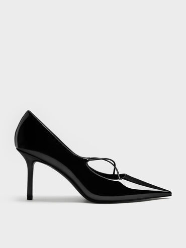 Gi&agrave;y cao g&oacute;t b&iacute;t mũi Patent, Đen b&oacute;ng, hi-res