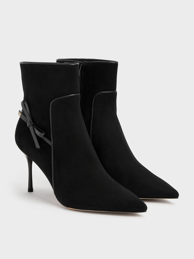 Gi&agrave;y boots cao g&oacute;t cổ cao, Đen họa tiết, hi-res