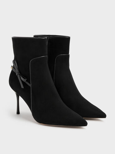 Gi&agrave;y boots cao g&oacute;t cổ cao, Đen họa tiết, hi-res