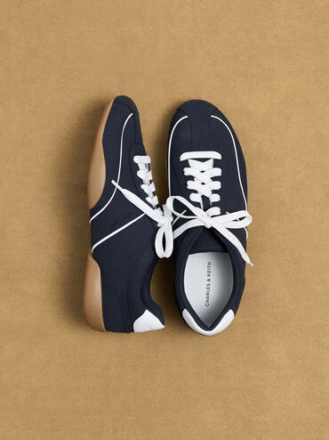 Gi&agrave;y sneakers cổ thấp Louise, Xanh đậm, hi-res