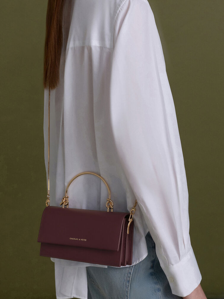 V&iacute; d&agrave;i phom chữ nhật Kristine, Wineberry Red, hi-res