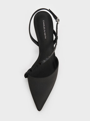 Gi&agrave;y sandals cao g&oacute;t Briella Sequinned, Đen họa tiết, hi-res