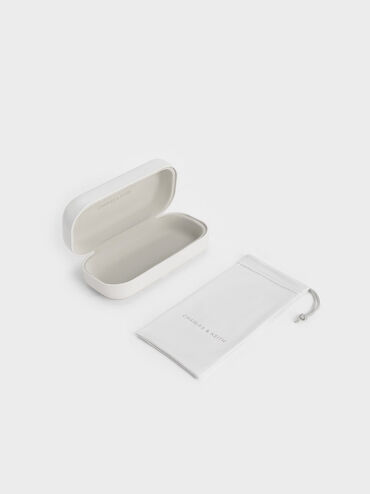 K&iacute;nh m&aacute;t gọng c&aacute;nh bướm Oversized Recycled Acetate, Đen, hi-res