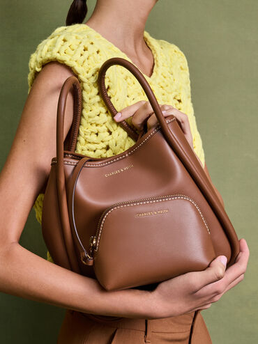 Túi tote Mini Lyla Tubular, Chocolate, hi-res