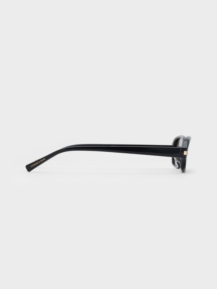 Ellen Rectangular Sunglasses, Black, hi-res