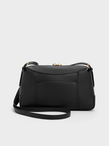 T&uacute;i đeo vai h&igrave;nh thang Roan, Đen, hi-res