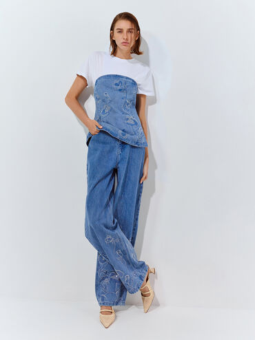 Gi&agrave;y mules cao g&oacute;t Raffia, Be, hi-res