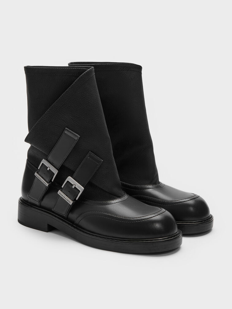 Gi&agrave;y boots cổ cao Aether, Đen, hi-res