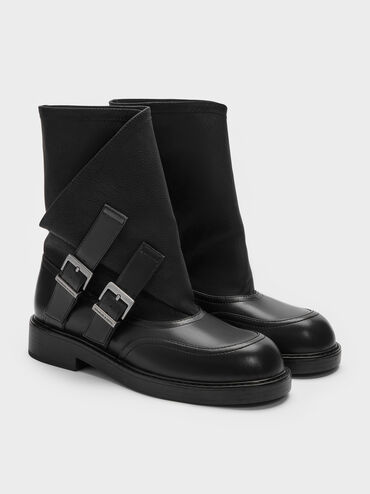 Gi&agrave;y boots cổ cao Aether, Đen, hi-res