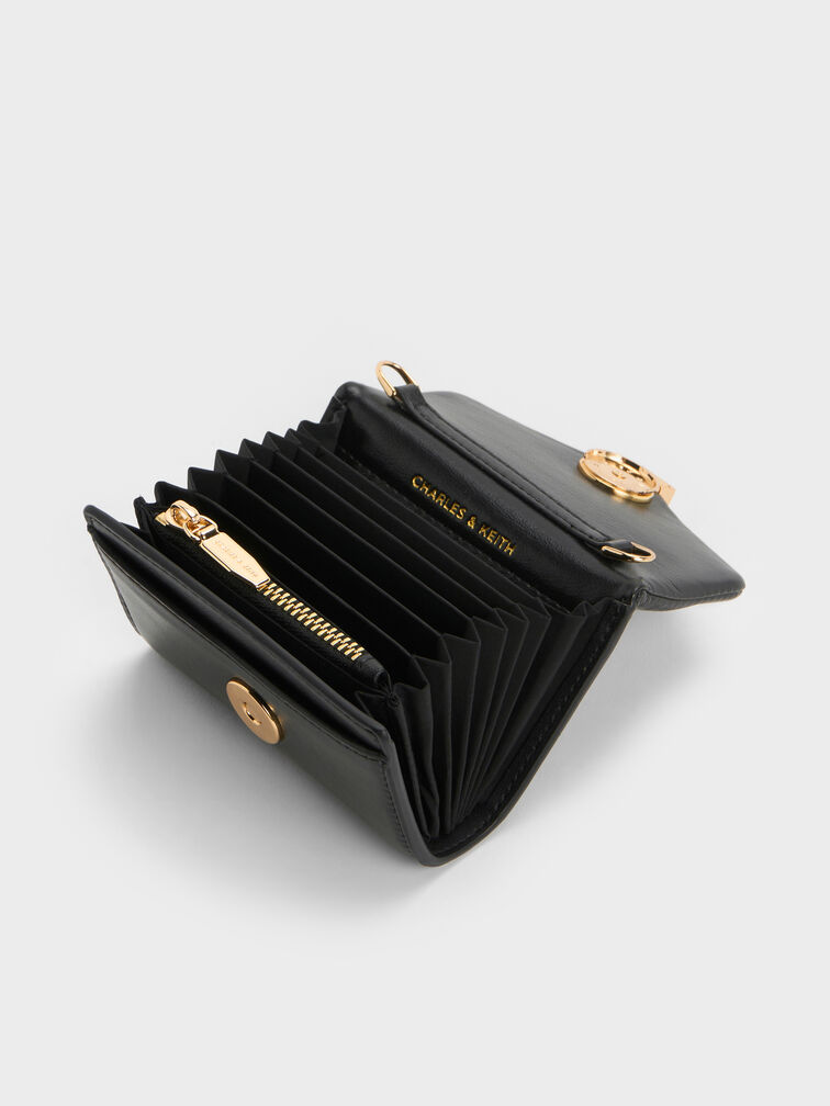 Ví ngắn nắp gập Lilibet, Đen, hi-res