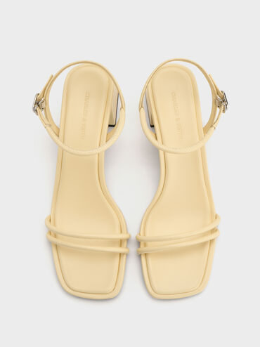 Gi&agrave;y sandals cao g&oacute;t Strappy Trapeze-Heel, V&agrave;ng, hi-res