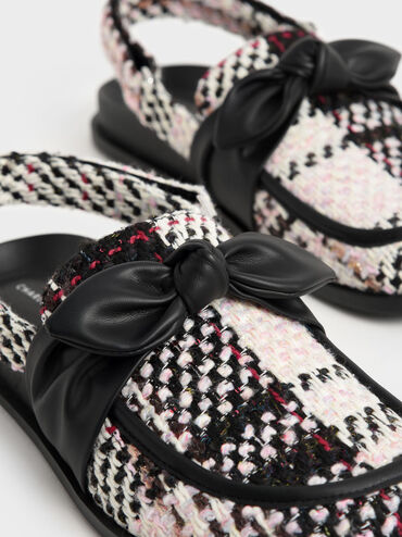 Giày loafers Woven Bow-Tie Slingback, Nhiều màu, hi-res