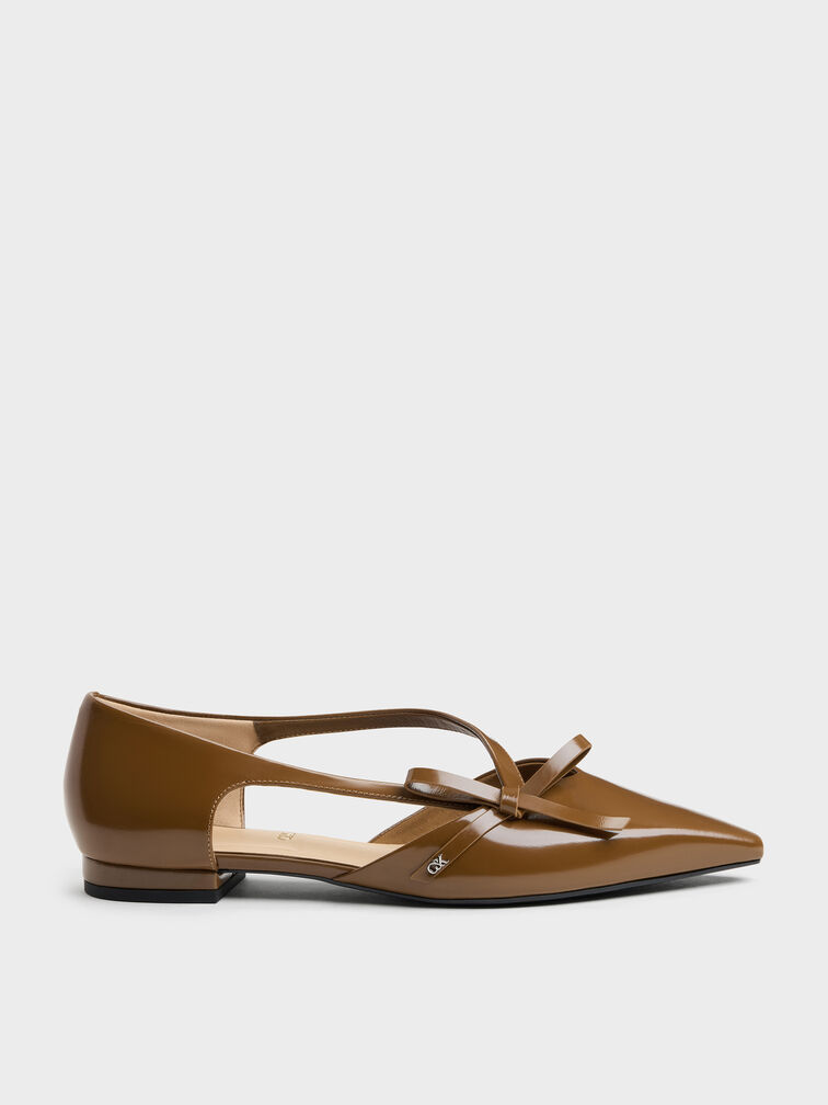 Gi&agrave;y đế bệt Anastasia Leather, N&acirc;u, hi-res
