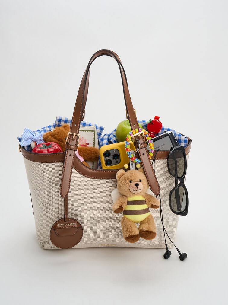 XL Enola Canvas Tote Bag, Chocolate, hi-res