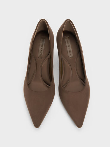 Gi&agrave;y cao g&oacute;t mũi nhọn Emmy, Dark Brown Textured, hi-res