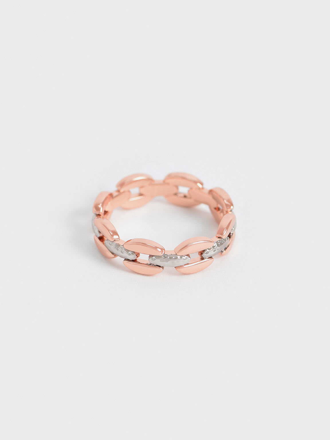 Rose Gold Chain-Link Ring - CHARLES 