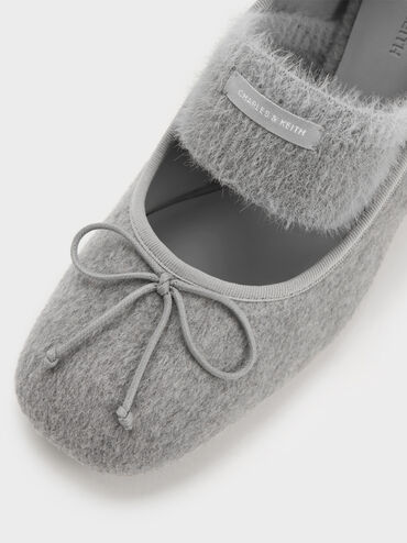 Winona Felt Mary Jane Pumps, Light Grey, hi-res