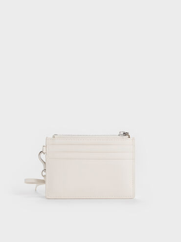 Hazel Bow Panelled Card Holder, Cream, hi-res