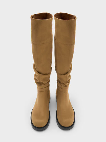 Eilis Faux Suede Thigh-High Boots, Camel, hi-res