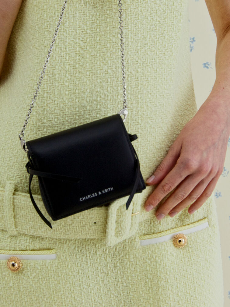 Hazel Bow Small Wallet, Noir, hi-res