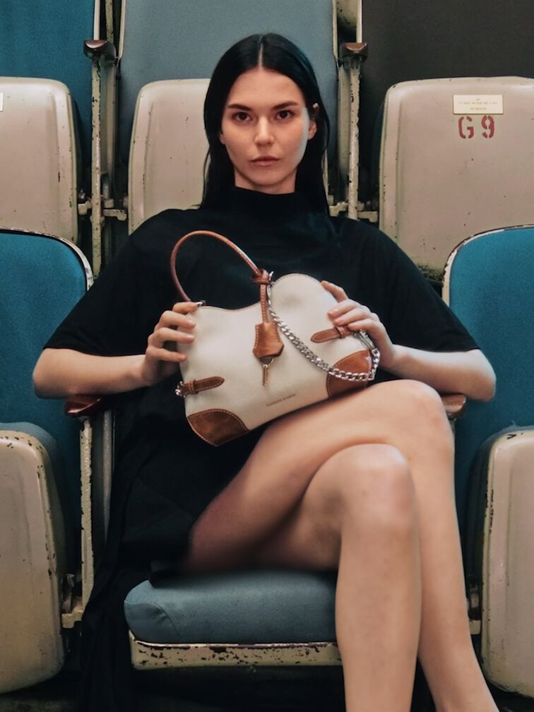 T&uacute;i x&aacute;ch Delfina Canvas Chain Side-Belt, Nhiều m&agrave;u, hi-res