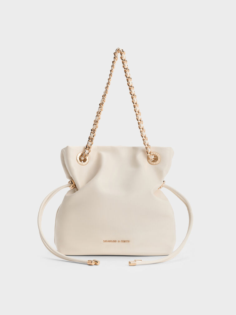 Arya Braided-Chain Crossbody Bag, Cream, hi-res