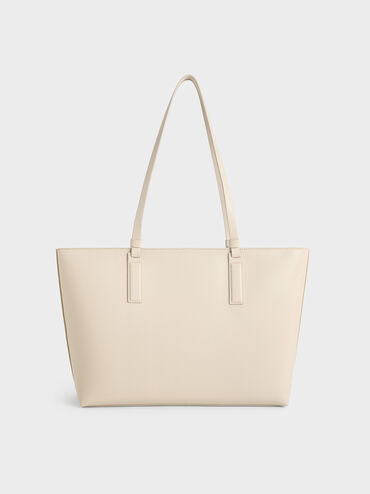 Túi tote phom chữ nhật Noelle, Ngà, hi-res