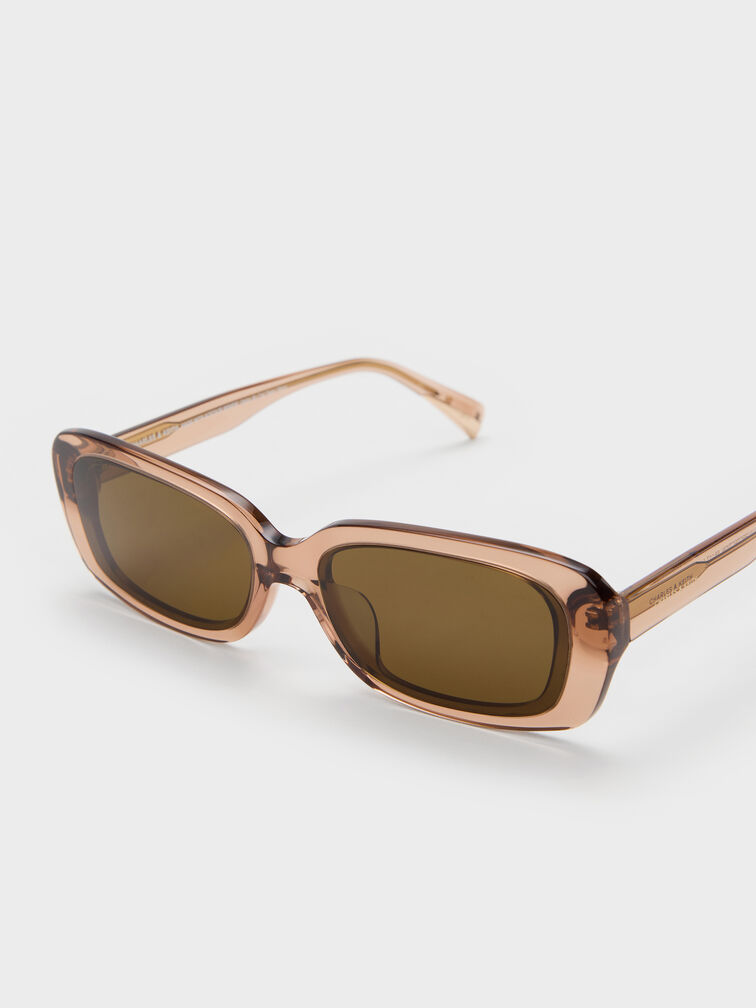 Aubrey Rectangular Sunglasses, Chestnut Brown, hi-res