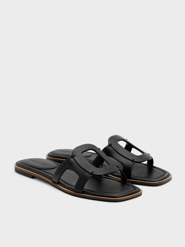 D&eacute;p quai ngang Cut-Out, Đen, hi-res