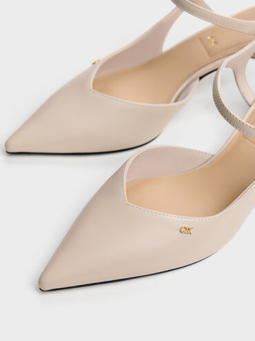 Gi&agrave;y sandals cao g&oacute;t Leather, X&aacute;m trắng, hi-res