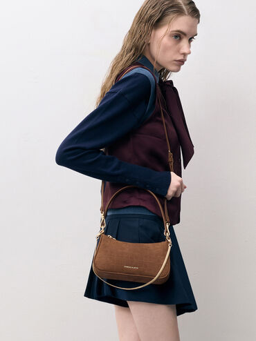Elspeth Shoulder Bag, Chocolate, hi-res