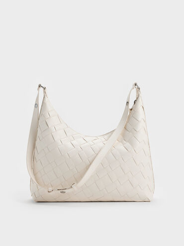 T&uacute;i đeo vai Ivette Woven Tassel, Kem, hi-res