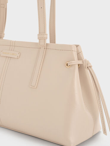 Túi đeo vai hình thang Noane, Xám trắng, hi-res