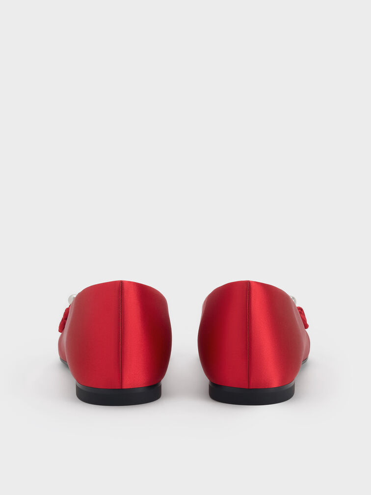 Gi&agrave;y b&uacute;p b&ecirc; mũi tr&ograve;n Orinda Knot-Pearl, Đỏ, hi-res