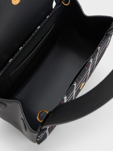 Túi xách hình thang Double Handle Curved, Nhiều màu, hi-res