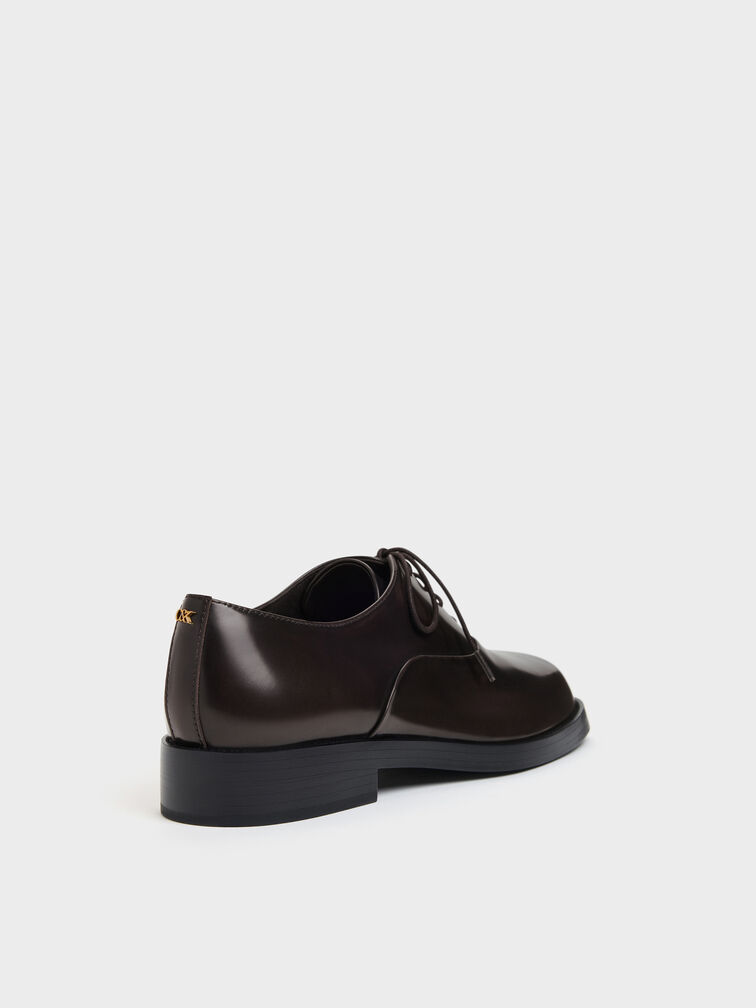 Daena Leather Oxfords, Dark Brown, hi-res