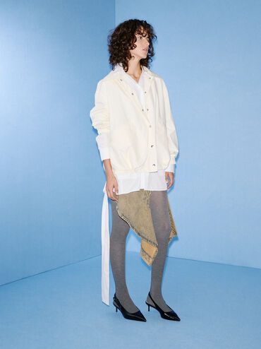 Giày cao gót mũi nhọn Jayce Leather, Đen, hi-res