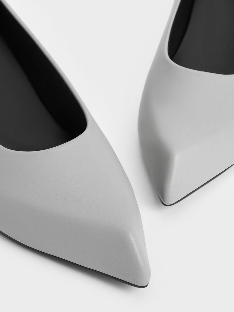 Gi&agrave;y cao g&oacute;t mũi nhọn Lorde Blade-Heel Pointed-Toe, X&aacute;m, hi-res