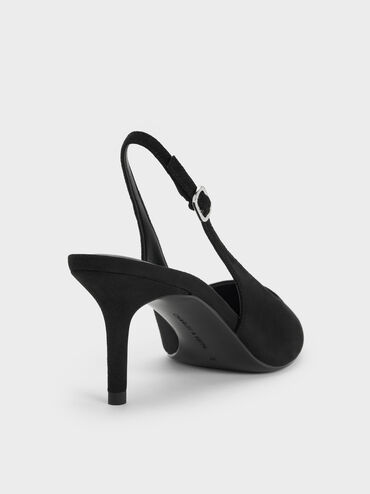 Gi&agrave;y cao g&oacute;t b&iacute;t mũi Kaia Faux Suede, Đen họa tiết, hi-res