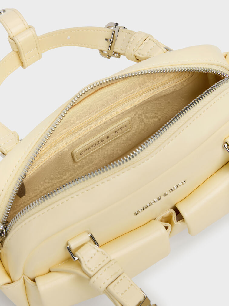 Rachel Multi-Pocket Bowling Bag, Butter Yellow, hi-res
