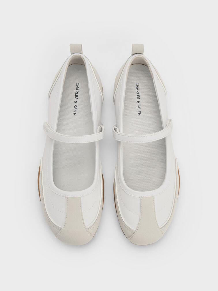 Louise Two-Tone Mary Jane Sneakers, White, hi-res