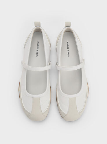 Louise Two-Tone Mary Jane Sneakers, White, hi-res