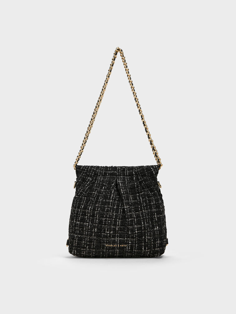 Balo phom chữ nhật Duo Tweed, Black Tweed, hi-res