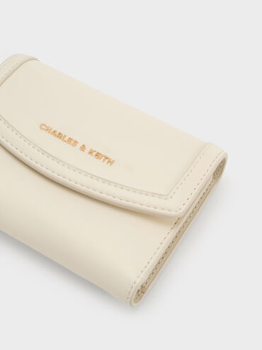 Haylen Front-Flap Small Wallet, Cream, hi-res