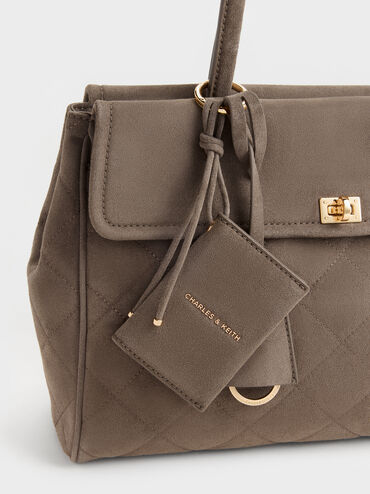 T&uacute;i tote chần b&ocirc;ng XL Apfra, Stone Grey, hi-res