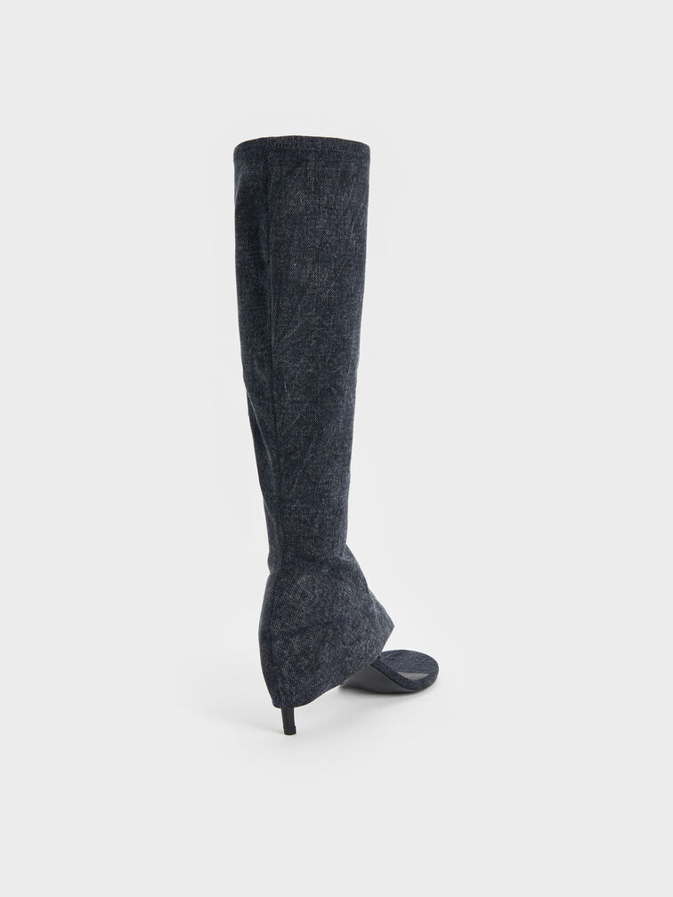 Aether Denim Thong Boots, Dark Blue, hi-res