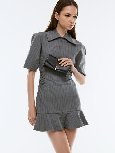 Ví dài nắp gập Lilibet, Đen, hi-res